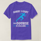 De baan noemt het veld hardlopen t-shirt (Design voorkant)