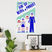 De baan om een Poster van de Ouder te zijn (Thuiskantoor)