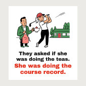 De baanrecord breken: Grappige dames golf mok