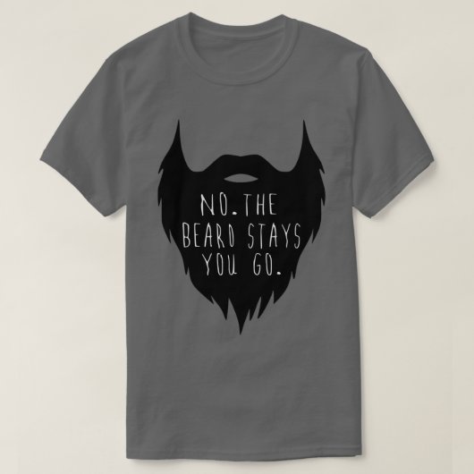 De baard gaat door je klassieke TShirt (Design voorkant)