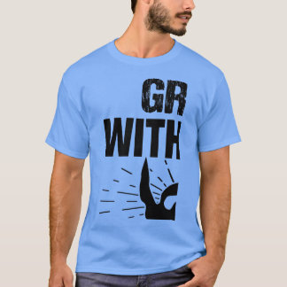 De baard groeit met zorg draag met trots t-shirt