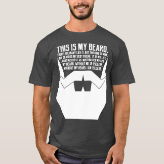 De baard heeft een witte klassieke TShirt