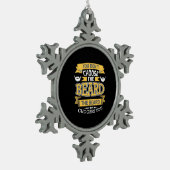 De baard kiest jou tin sneeuwvlok ornament (Links)