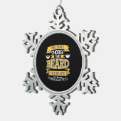 De baard kiest jou tin sneeuwvlok ornament (Rechts)