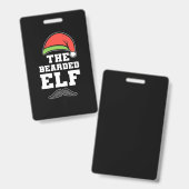 De Baardige Elf Kerst Badge (Voor- en achterkant)