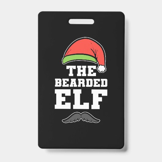 De Baardige Elf Kerst Badge (Voorzijde)