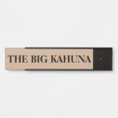 De Baas Big Kahuna Hangende Deur Signaal Naamplaat (Voorkant)
