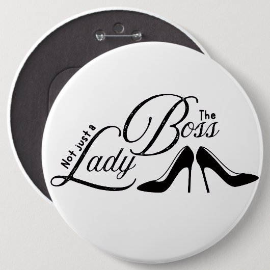 De baas dame ronde button 6,0 cm (Voorkant /achterkant)