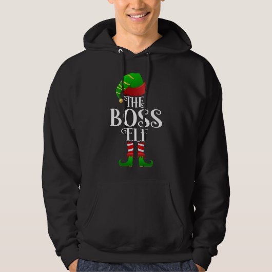 de baas elf die met Kerstmis meegaat Hoodie (Voorkant)