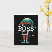 De baas Elf Kerstmis Matching Elf familie voor Ker Kaart (Gele Bloem)