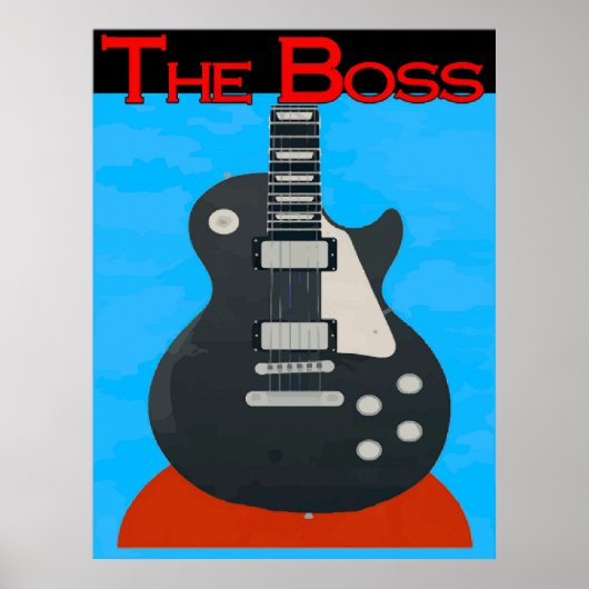 De baas, gitaar poster (Voorkant)