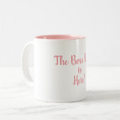 De Baas Lady is hier 11 oz. Tweetone Mok (Voorkant links)