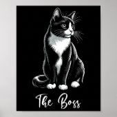 De baas Tuxedo Cat Lover Kitten Tuxedo Cat Eigenaa Poster (Voorkant)