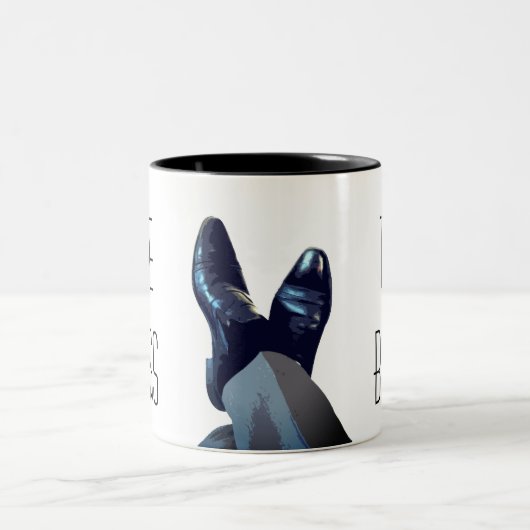 De baas tweekleurige koffiemok (Center)