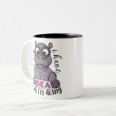 De baas tweekleurige koffiemok (Voorkant links)