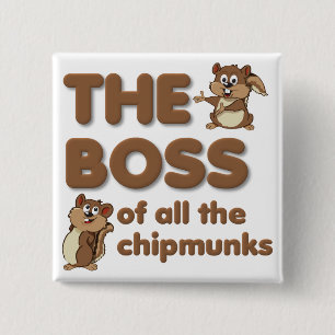 De Baas Van Alle Wangzangers Knopbadge Grappig Vierkante Button 5,1 Cm