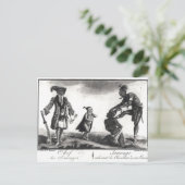 De baas van de Savages die zijn vijand aan het uit Briefkaart (Staand voorkant)