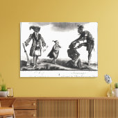 De baas van de Savages die zijn vijand aan het uit Canvas Afdruk (Insitu (Woonkamer))