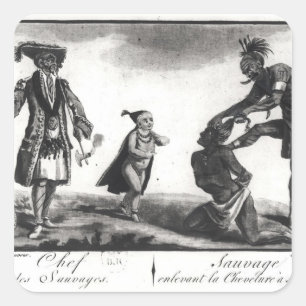 De baas van de Savages die zijn vijand aan het uit Vierkante Sticker