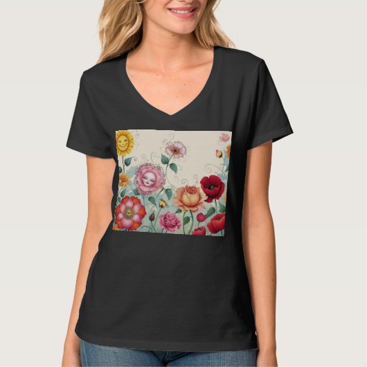 De babbelende tuin t-shirt (Voorkant)