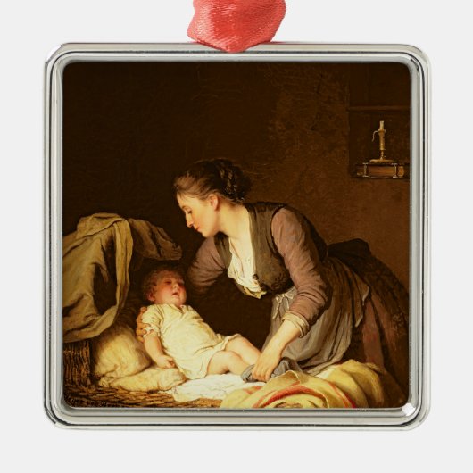 De Baby, 1880 Metalen Ornament (Voorkant)