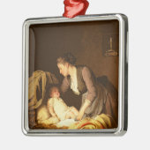 De Baby, 1880 Metalen Ornament (Links)