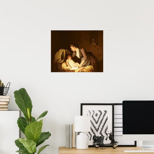 De Baby, 1880 Poster (Thuiskantoor)