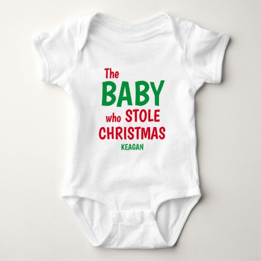 De Baby die de kersttaart met kerst heeft gestopt Romper (Voorkant)
