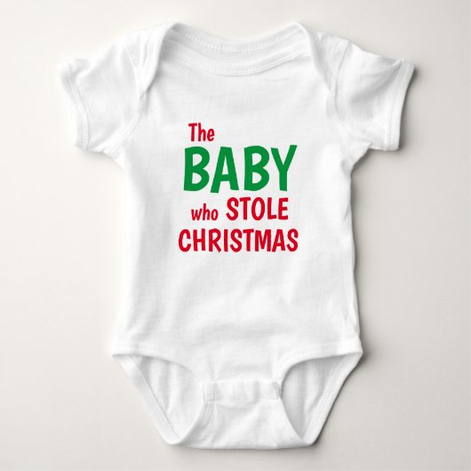 De Baby die kerstcadeautjes voor de Baby heeft ges Romper (Voorkant)