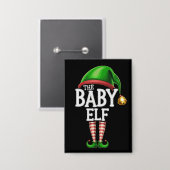 De Baby Elf Groep Matching Familie Kerstmis Button (Voorkant / Achterkant)