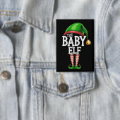 De Baby Elf Groep Matching Familie Kerstmis Button (Insitu)