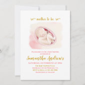 De Baby in het Baby shower van de Tekening van de  Kaart (Voorkant)