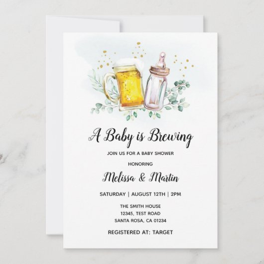 De Baby is de Kaarten van de Uitnodiging van het B (Voorkant)