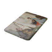 De Baby is Slapen (door Gerolamo Induno) Badmat (Gekanteld)