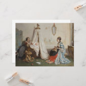 De Baby is Slapen (door Gerolamo Induno) Kaart (Voorkant / Achterkant in situ)