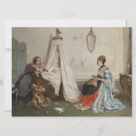 De Baby is Slapen (door Gerolamo Induno) Kaart