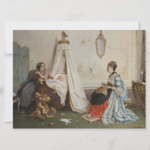 De Baby is Slapen (door Gerolamo Induno) Kaart