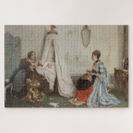 De Baby is Slapen (door Gerolamo Induno) Legpuzzel