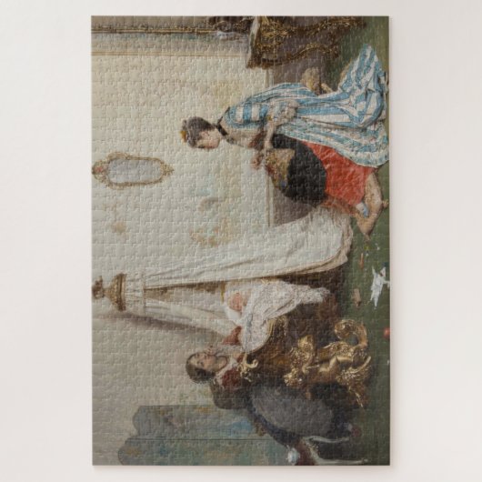 De Baby is Slapen (door Gerolamo Induno) Legpuzzel (Verticaal)