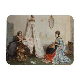 De Baby is Slapen (door Gerolamo Induno) Magneet