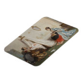 De Baby is Slapen (door Gerolamo Induno) Magneet (Linkerzijde)