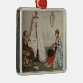 De Baby is Slapen (door Gerolamo Induno) Metalen Ornament (Rechts)
