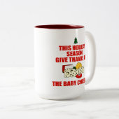 De Baby kazen Tweekleurige Koffiemok (Voorkant rechts)