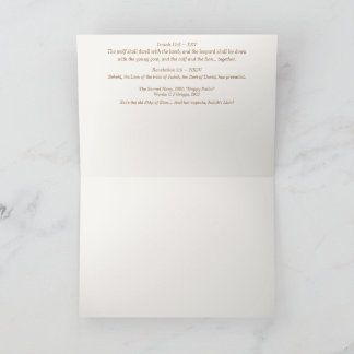 "De baby leeuw in een boosaardige kerstkaart" Bedankkaart