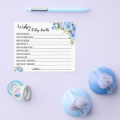 De Baby shower van de Baby Blue Flowers wenst Flyer (Enkel)