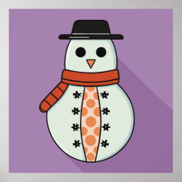 De baby sneeuwman met Kerstmis Poster