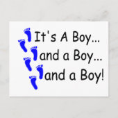 De Baby triplets van een jongen Briefkaart (Voorkant)