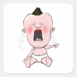 De Baby van de gemetste stekker Vierkante Sticker