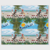 De Baby van de Kerst van de zomer op het herhaalde Cadeaupapier (Vlak)