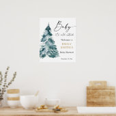 De Baby van de winter is koud buiten welkom Poster (Keuken)
